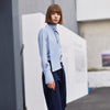 AEL spring women dusty blue shirt long sleeve women street wear 2023 ladies tops and blouse preppy