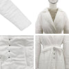 AGong Loose Single Breasted Blazers Women Notched Tie Belt Jackets Women Elegant Pockets Long Sleeve Suits Female Ladies