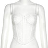 AIRX Camisole Women Sexy Lace Vest Slim Fit Summer Chest Wrap Short Tops Solid Color Black White