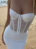 AIRX Camisole Women Sexy Lace Vest Slim Fit Summer Chest Wrap Short Tops Solid Color Black White