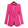 New Plus Size Women Business Suits Spring Autumn Women Blazers Jackets Short Slim long-sleeve Blazer Suit YR025