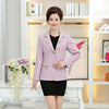 Spring Summer New Middle-Aged Women Blazer Fashion Single Row Plus Size XL-5XL Suit Blazer YR049