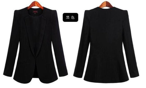 Blazers Women New Fashion Long Sleeve Slim Jacket Plus Size Suit Jackets S~4XL Blazer Female Ladies ZL2747