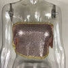 Summer Sexy Dress Shine Bling Metal Chain Halter Split Two Pieces Women Party Dresses Club Sexy 3 Colors Women Sets