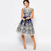 Vintage Summer Dress Women Sexy Hollow Out Lace Dress Elegant Casual Short Sleeve Ball Gown Party Dresses vestidos