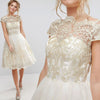 Vintage Summer Dress Women Sexy Hollow Out Lace Dress Elegant Casual Short Sleeve Ball Gown Party Dresses vestidos