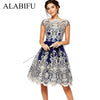 Vintage Summer Dress Women Sexy Hollow Out Lace Dress Elegant Casual Short Sleeve Ball Gown Party Dresses vestidos