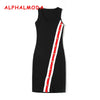 New Ladies Oblique Striped Buttons Sleeveless Knitted Mini Dress Pullovers Bodycon Casual Stretchy Vestidos