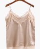 Summer Women's New Lace Camisoles V-collar Lace Stitching Female Fashion Glossy Lace Camis Top