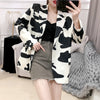 ALPHALMODA 2022 Spring Oversized Long Blazer Contrast Color Single Breasted All-match Ladies Stylish Loose Outfit