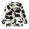 ALPHALMODA 2022 Spring Oversized Long Blazer Contrast Color Single Breasted All-match Ladies Stylish Loose Outfit