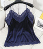 Lace Sexy V-collar Velvet Camisole 2022 Winter Women's Solid Color Sexy Bottom Camis