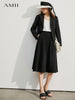 AMII Minimalism Skirt Suit For Women Office Lady High Waist Skirts Blazer Suit Short Jacket Women's Blazer Set 12140047