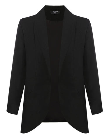 New Women Casual Jacket Turn Down Collar Asymmetrical Hem Long Sleeve Solid Blazer  spring 2022  chaqueta Casaco