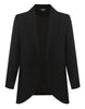 New Women Casual Jacket Turn Down Collar Asymmetrical Hem Long Sleeve Solid Blazer  spring 2022  chaqueta Casaco