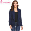 Women Fashion Blazer Asymmetrical Turn-down Collar Casual Slim Long Sleeve Blazers Spring Autumn Work Outwear Feminino