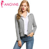 Women Casual Blazer Suit Jacket Lady Turn Down Collar Long Sleeve Striped Slim Fit Autumn Short Office Blazer with Pocket