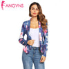 Women Floral Blazer Autumn Long Sleeve Lapel Floral Front Open Stitch Slim Office Lady Short Female Blazer Outerwear