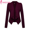 Women Long Sleeve Asymmetric Hem Blazer Front Open Solid Lapel  Business Casual Waistcoat  summer spring 2022