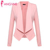Women Long Sleeve Asymmetric Hem Blazer Front Open Solid Lapel  Business Casual Waistcoat  summer spring 2022