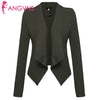 Women Long Sleeve Asymmetric Hem Blazer Front Open Solid Lapel  Business Casual Waistcoat  summer spring 2022