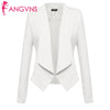 Women Long Sleeve Asymmetric Hem Blazer Front Open Solid Lapel  Business Casual Waistcoat  summer spring 2022