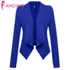Women Long Sleeve Asymmetric Hem Blazer Front Open Solid Lapel  Business Casual Waistcoat  summer spring 2022