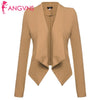 Women Long Sleeve Asymmetric Hem Blazer Front Open Solid Lapel  Business Casual Waistcoat  summer spring 2022