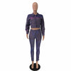 ANJAMANOR Bling Sexy 2 Piece Set Women Club Outfits Jacket and Pants Glitter Two Piece Matching Sets Spring 2023 D21-AI15