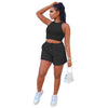 ANJAMANOR Sport Sweat Shorts Sets  Items Casual Summer Clothes Jogger 2 Piece Sets Womens Outfits Tracksuit  D49-CA27