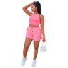 ANJAMANOR Sport Sweat Shorts Sets  Items Casual Summer Clothes Jogger 2 Piece Sets Womens Outfits Tracksuit  D49-CA27