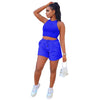 ANJAMANOR Sport Sweat Shorts Sets  Items Casual Summer Clothes Jogger 2 Piece Sets Womens Outfits Tracksuit  D49-CA27