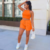 ANJAMANOR Sport Sweat Shorts Sets  Items Casual Summer Clothes Jogger 2 Piece Sets Womens Outfits Tracksuit  D49-CA27