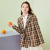 ARTKA 2023 Autumn Women Blazers Vintage Plaid Blazers Set Casual Blazers Suit With Skirt 2 Piece Set Women WA20235Q
