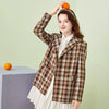 ARTKA 2023 Autumn Women Blazers Vintage Plaid Blazers Set Casual Blazers Suit With Skirt 2 Piece Set Women WA20235Q