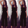 2022 Backless Strapless Jumpsuit Sexy Summer Solid Ruffles Fashion Female Loose Red Black Women Jumpsuits
