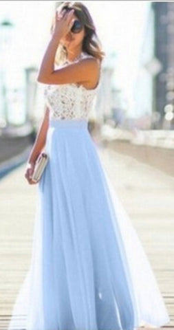 Brand New Summer Dress Hollow Out Bohemian Sleeveless High Waist Women FLoor-Length Party Dresses