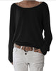 New Solid knitted Blouse Female Casual O Neck Long Sleeve Women Tops Loose Blusas Shirts