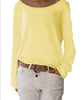 New Solid knitted Blouse Female Casual O Neck Long Sleeve Women Tops Loose Blusas Shirts