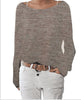 New Solid knitted Blouse Female Casual O Neck Long Sleeve Women Tops Loose Blusas Shirts