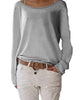 New Solid knitted Blouse Female Casual O Neck Long Sleeve Women Tops Loose Blusas Shirts