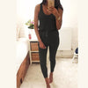 2022 Summer Women Sexy V Neck Sleeveless Skinny Fashion Casual Soild Romper Jumpsuit