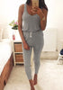 Women Solid Sexy Sleeveless Slim Fashion Casual Full Length Elegant Jumpsuits