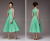 2022 Women Vintage Sleeveless Dresses Summer New O-neck A-Line Mid-Calf Dot Casual Zippers Female Dress