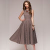 2022 Women Vintage Sleeveless Dresses Summer New O-neck A-Line Mid-Calf Dot Casual Zippers Female Dress
