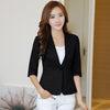 New 2022 Summer Elegant Slim Fit Blazer Women Linen Suit Short Jacket Female Blazers Pink White Black Blazer LX1754