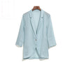 New Arrival 2022 Spring Autumn Women Blazer Thin Casual Comfortable Suit Female linen Jacket Outwear LX1421