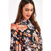 Aachoae Floral Print Long Maxi Dress Women Casual Turn Down Collar Shirt Dress Three Quarter Sleeve Bohemian Sashes Dresses