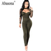 Lace patchwork high waist skinny jumpsuits Women Sexy strapless long lace sleeve tube top Elegant rompers and jumpsuit