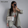 Aberyamee Women's Overshirt Oversized Blazer Long Sleeve Notched Jackets Autumn Pockets Ladies Outwear Green Clothes Female New